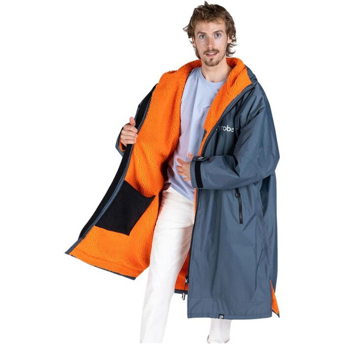 2024 Dryrobe Advance Cambiador De Manga Larga Robe V3 DALSV3 - Gris Carbn / Orange